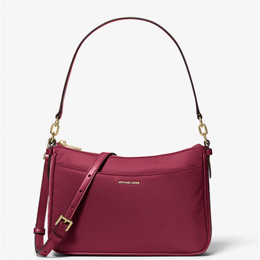 Michael Kors Rich Raspberry Nylon Shoulder Bag